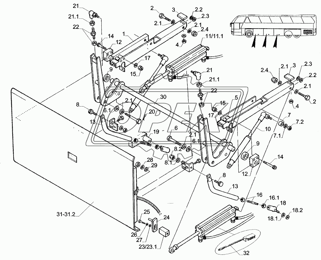LUGGAGE-COMPARTMENT LID CPL. LEFT 2