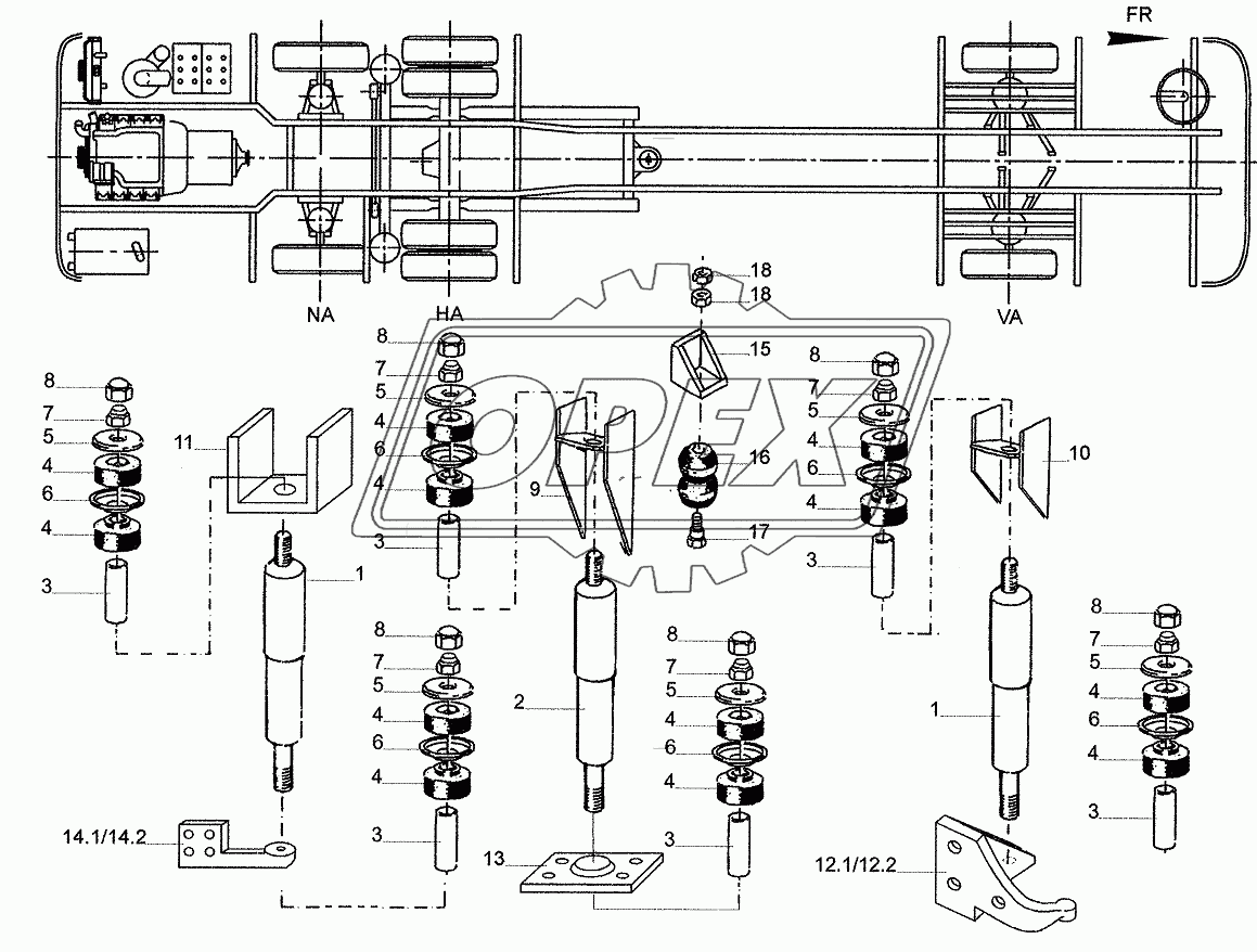 SHOCK ABSORBER AND MOUNT 2