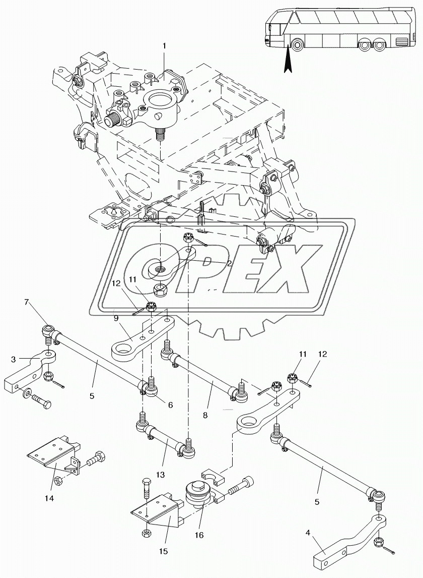 STEERING MECHANICS FRONT AXLE 2