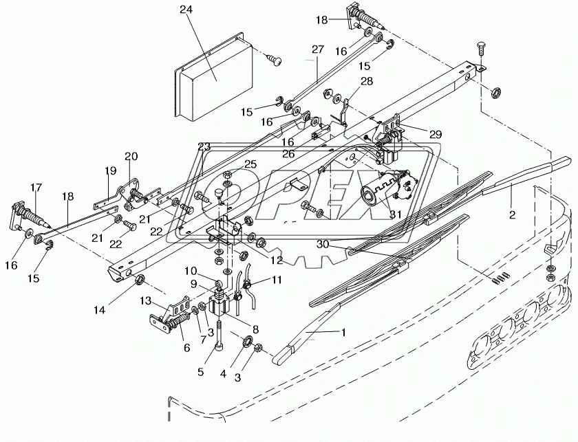 WIPER SYSTEM BOTTOM