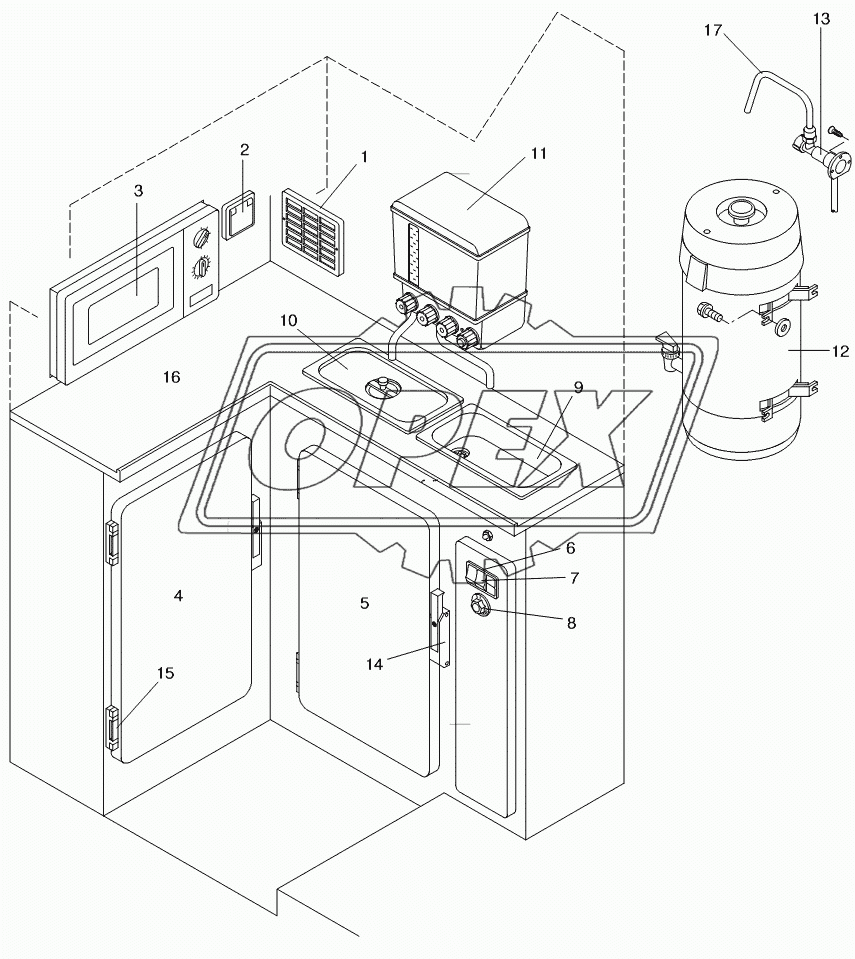 KITCHEN WITH FRIDGE