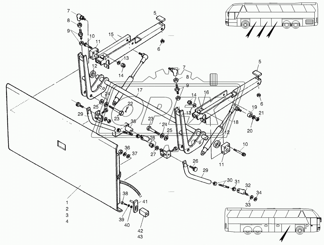 LUGGAGE-COMPARTMENT FLAPS CPL.