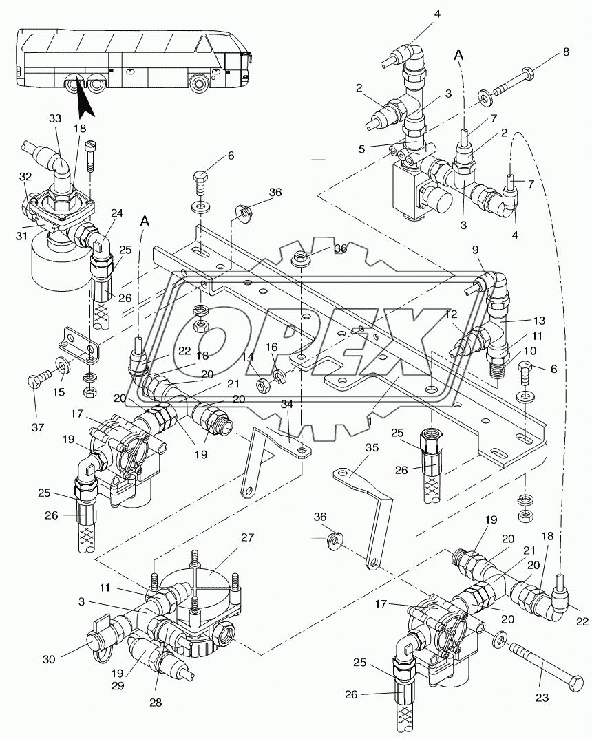 VALVE TRAILING AXLE 2