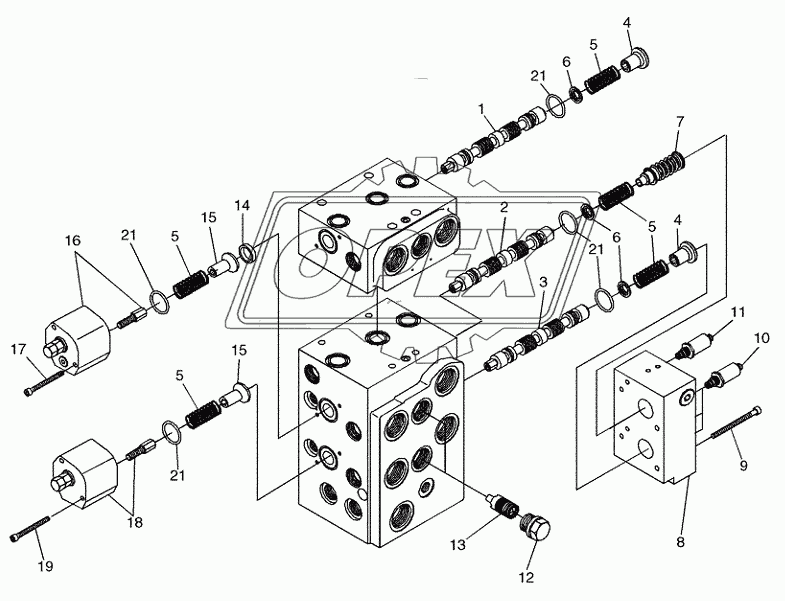 VALVE ASSY, THREE SPOOL ­ SPOOL