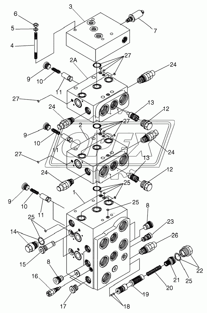 VALVE ASSY ­ CONTROL, FOUR SPOOL