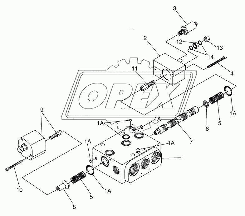 VALVE ASSY, FOUR SPOOL ­ SECTION, RIPPER