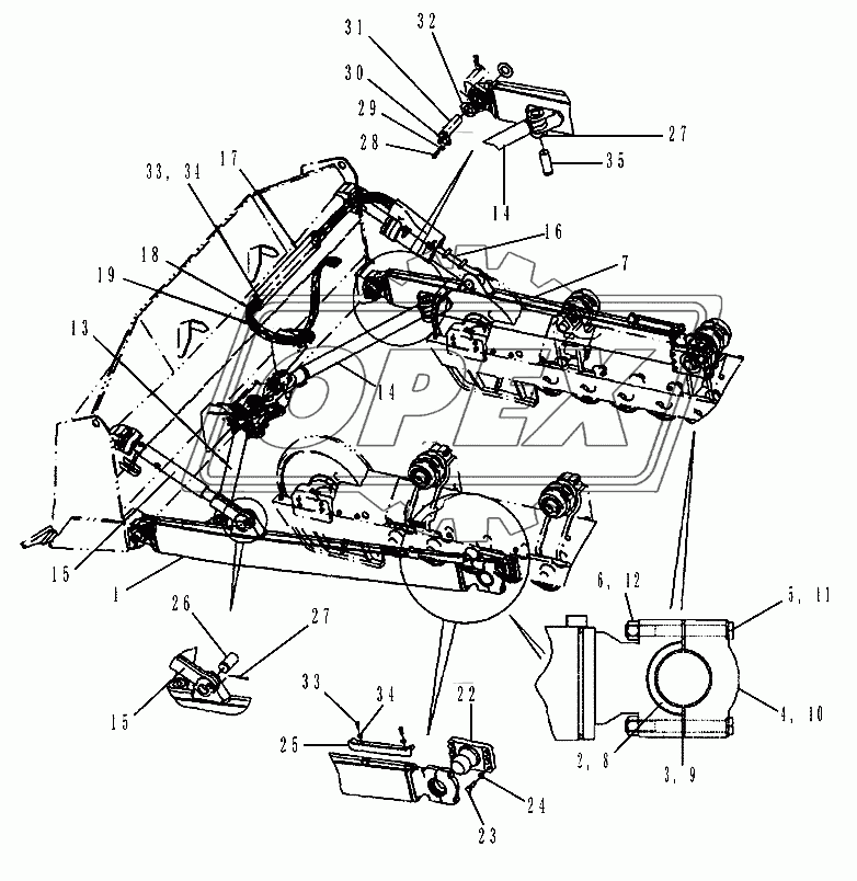 FRAME, LIFT ­ CYLINDERS, MOUNTING ­ BD