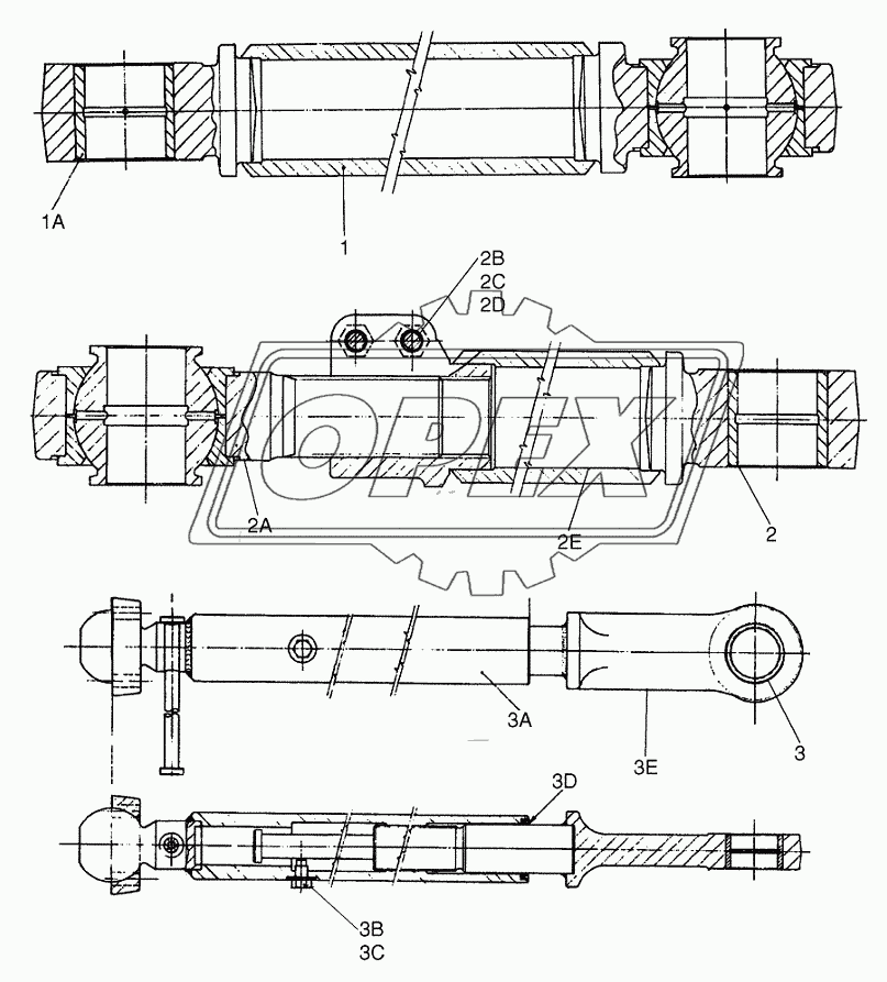 FRAME, LIFT ­ TIE RODS