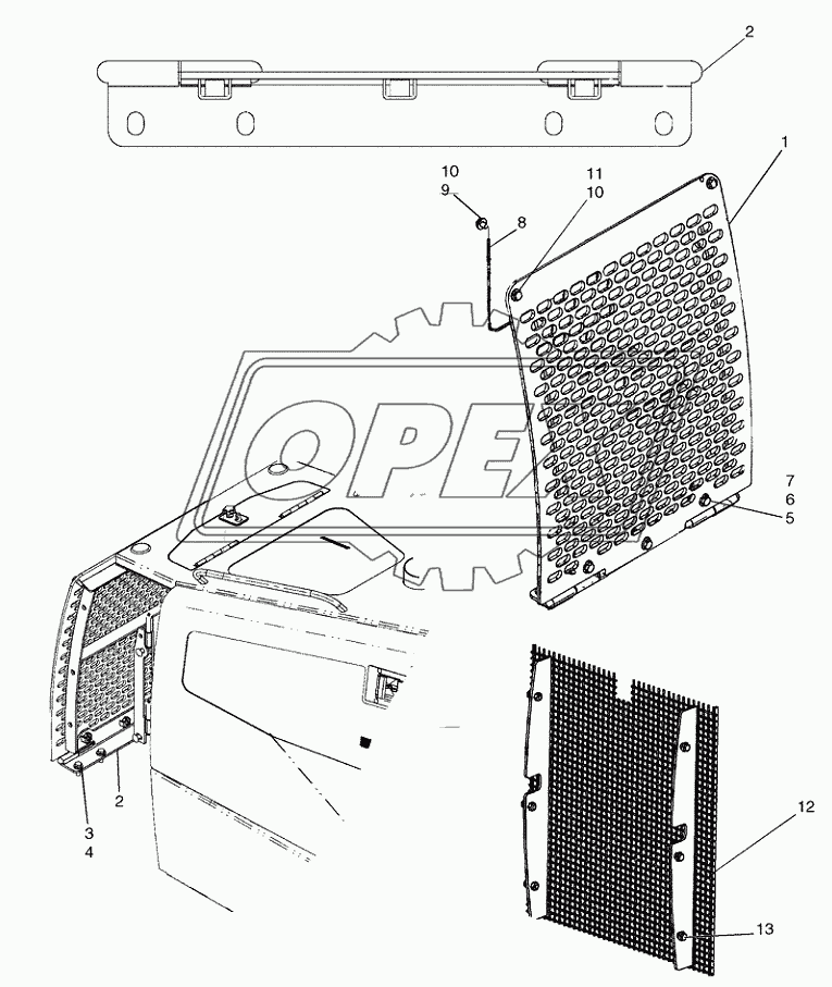 GUARD, RADIATOR BRUSH SCREEN ­ GRILL