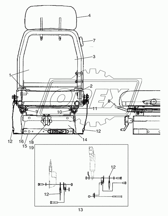 SEAT ASSY, MECHANICAL SUSPENSION