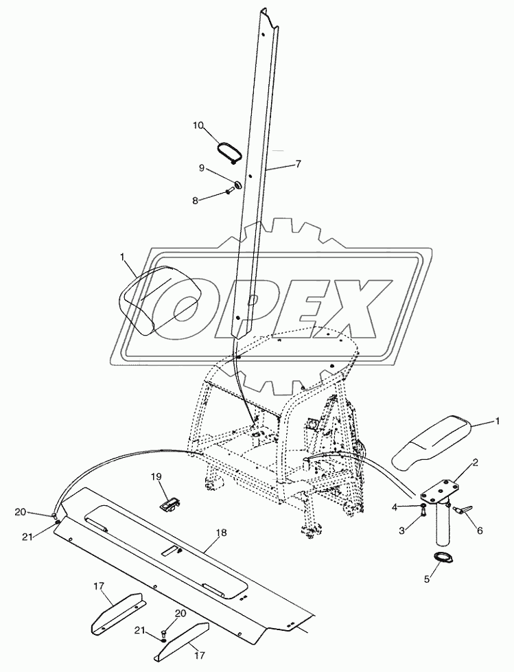 CANOPY, ROPS ­ ARMRESTS, TOOLBOX AND COVERS