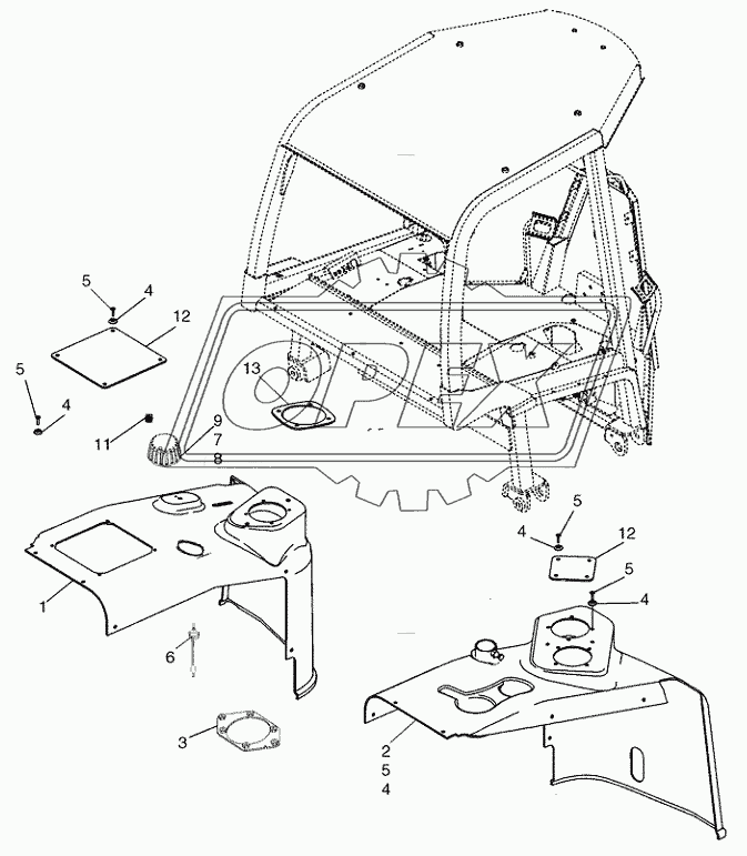 CANOPY, ROPS ­ CONSOLES, SIDE