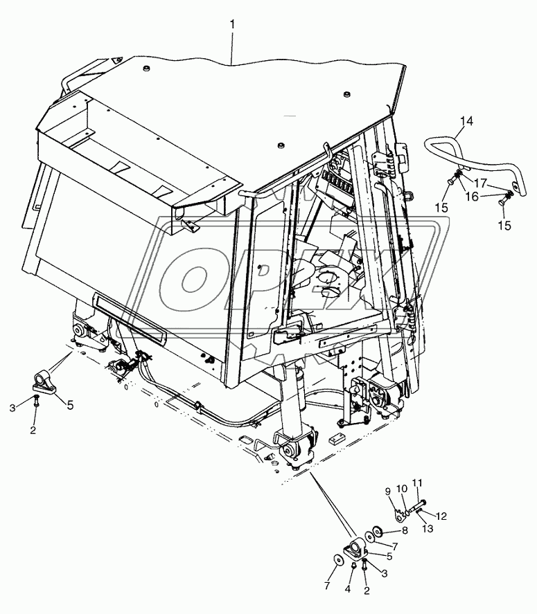 CAB ­ FRAME, MOUNTING AND GRAB HANDLES