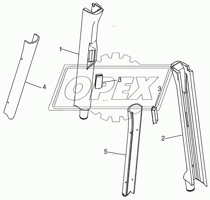 CAB ­ COVERS, INTERIOR POSTS