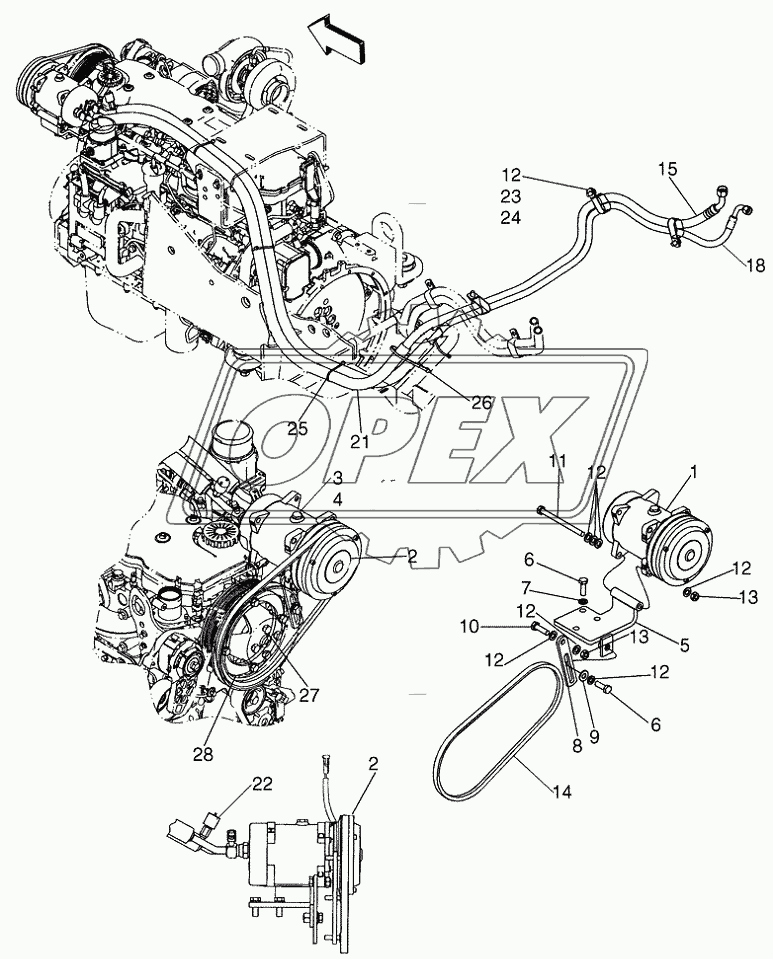 CAB ­ AIR CONDITIONING COMPRESSOR