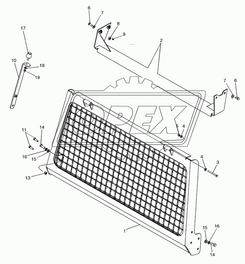 CAB ­ SCREEN, REAR