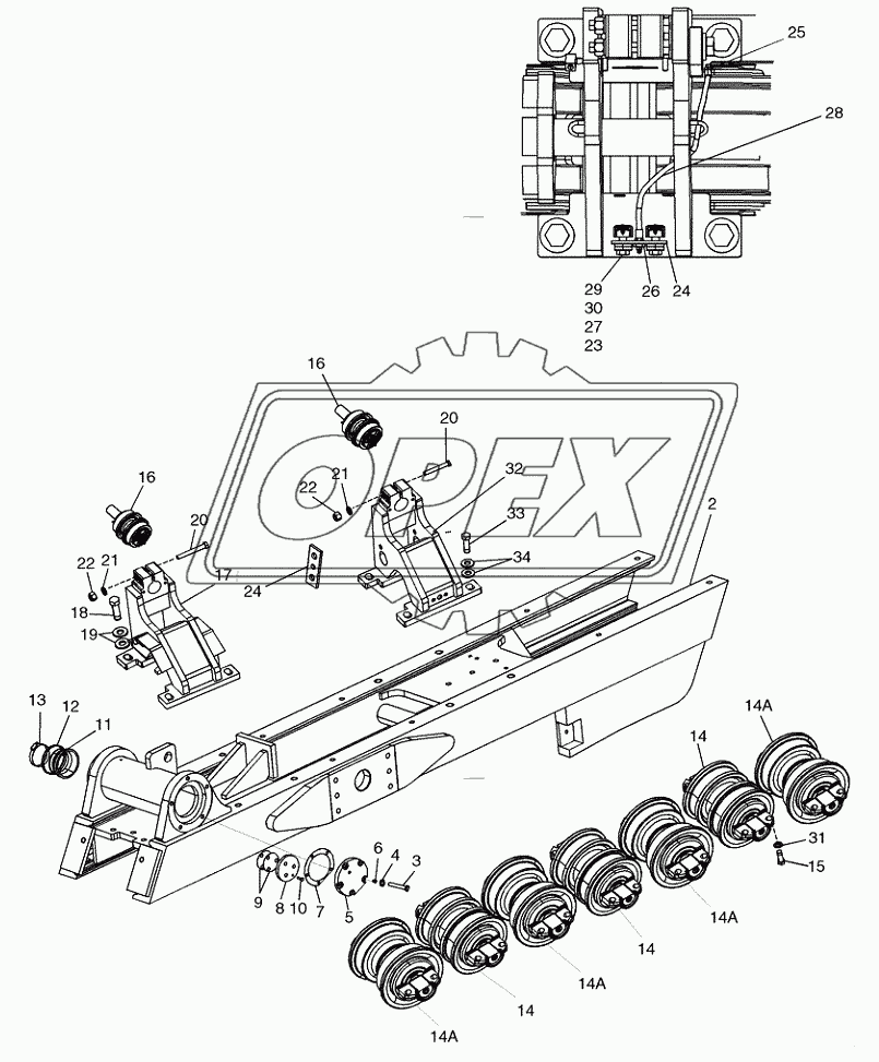 FRAME, TRACK ­ ROLLER (LT ­ MODELS)