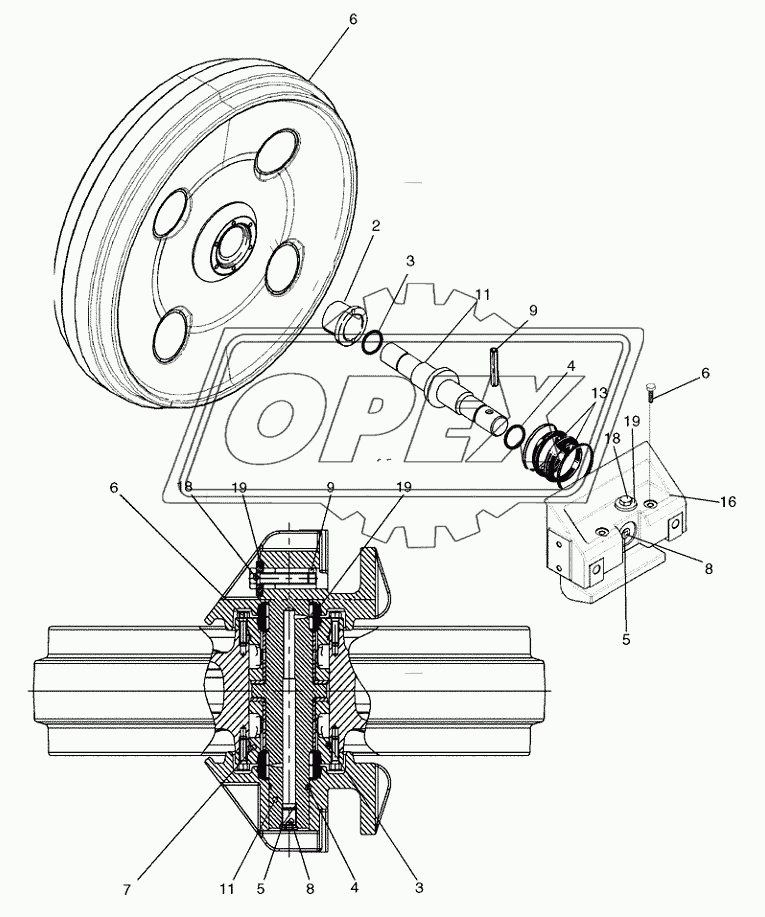 TRACK IDLER ­ MOUNTING