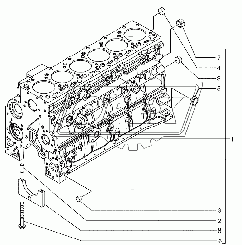 CYLINDER BLOCK ­ MAIN BEARINGS