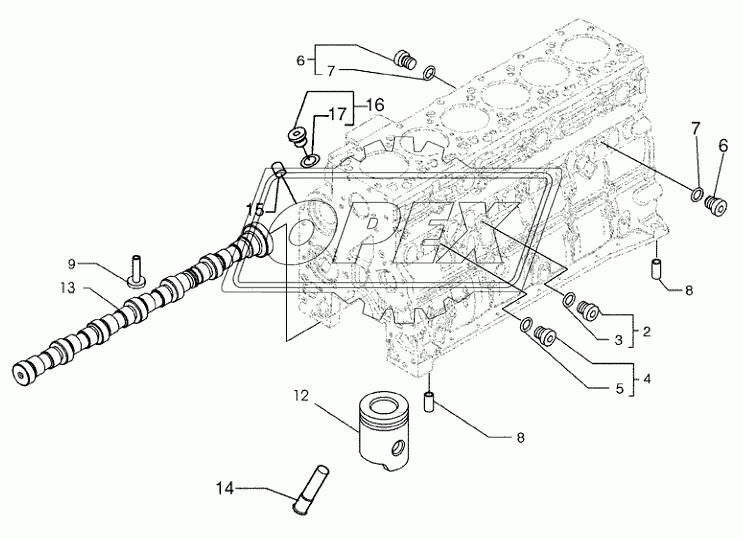 CYLINDER BLOCK ­ PLUGS AND PISTONS