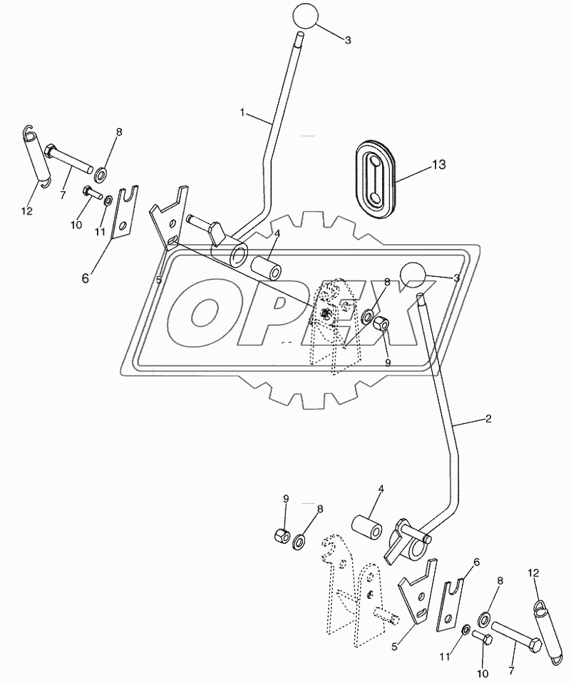 BRAKE, PARKING/LOCKOUT LEVERS
