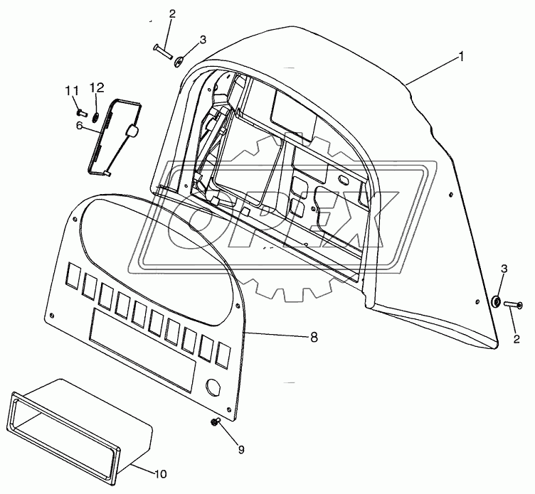 CONSOLE, FRONT ­ CAB