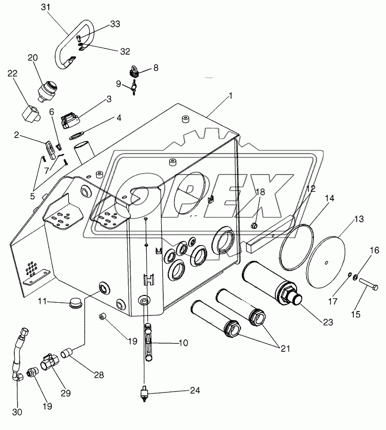 RESERVOIR, HYDRAULIC ­ COVERS