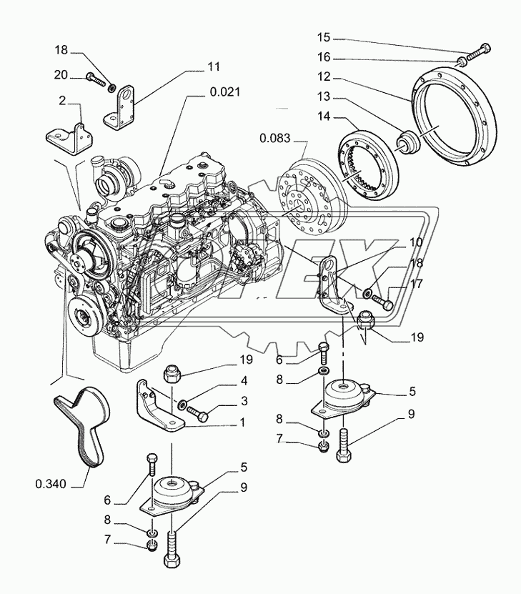 0.505(01) ­ SUSPENSION ­ ENGINE