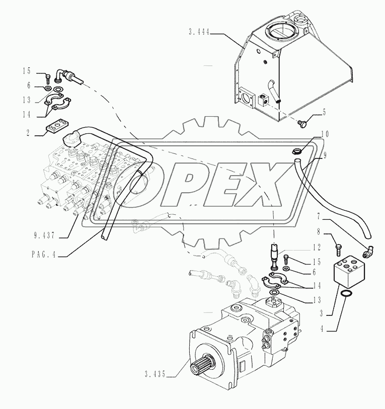 3.434(02) ­ HYDRAULIC SYSTEM PIPING