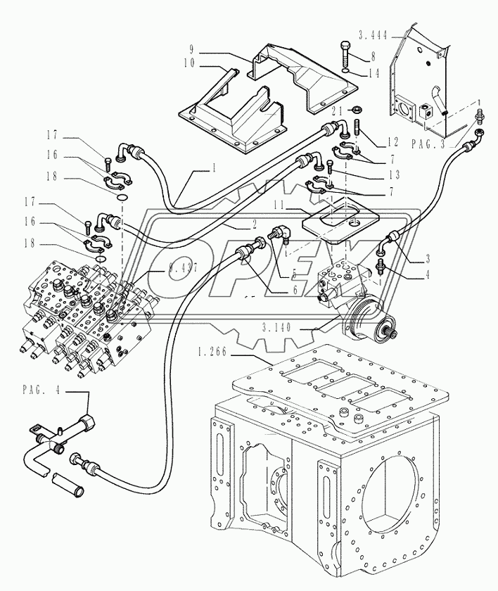 3.434(05) ­ HYDRAULIC SYSTEM PIPING