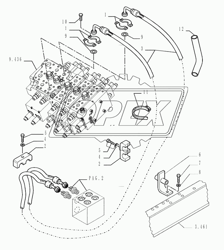 3.440(01) ­ LIFT CYLINDERS PIPING