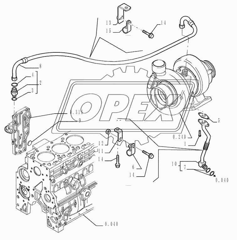 0.305(01) ­ PIPING ­ ENGINE OIL