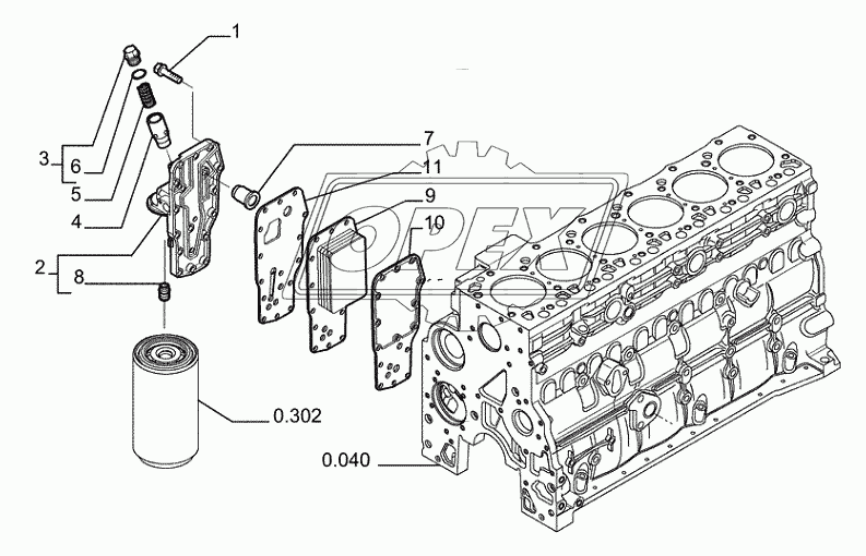 0.315(01) ­ HEAT EXCHANGER ­ ENGINE