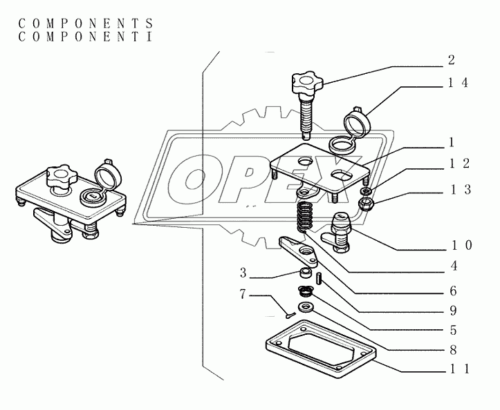 FUEL AND OIL TANK ­ LOCK