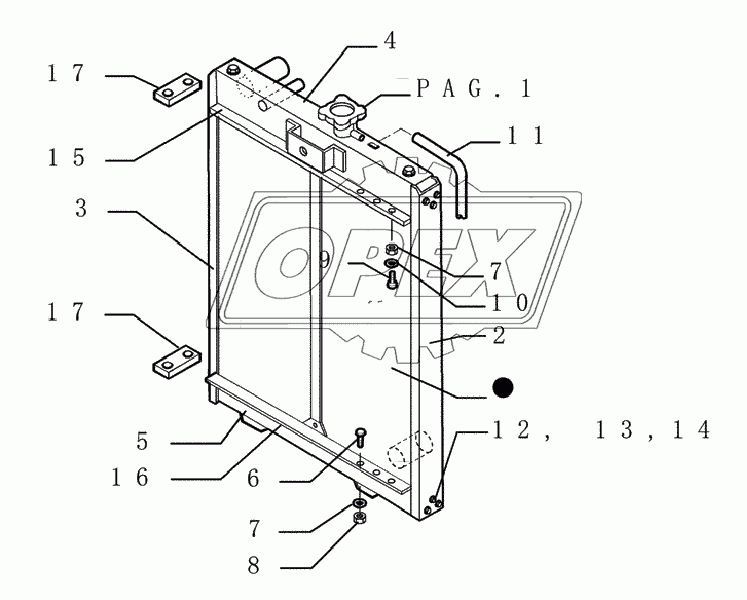 WATER RADIATOR ­ COMPONENTS