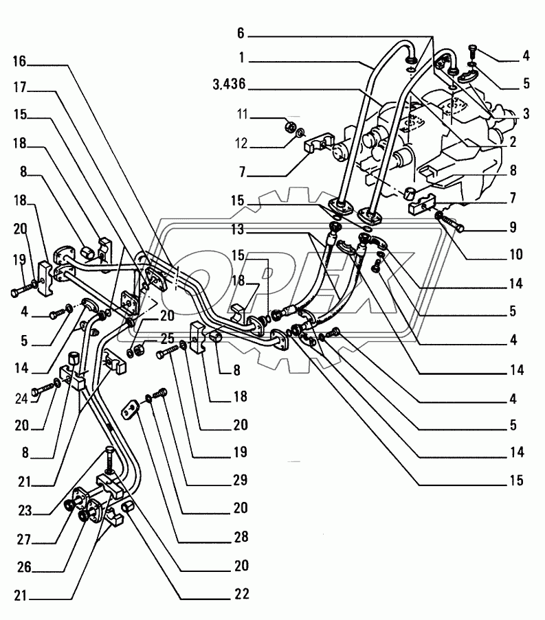 LIFT CYLINDERS PIPING 1