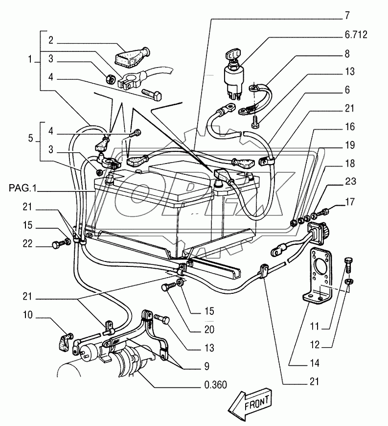 BATTERY ­ SEAT AND SUPPORT 2