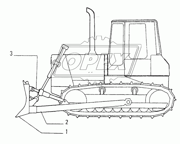 BULLDOZER ­ SEMI­U MOLDBOARD (HSU) ­ OPTIONAL CODE 774103011