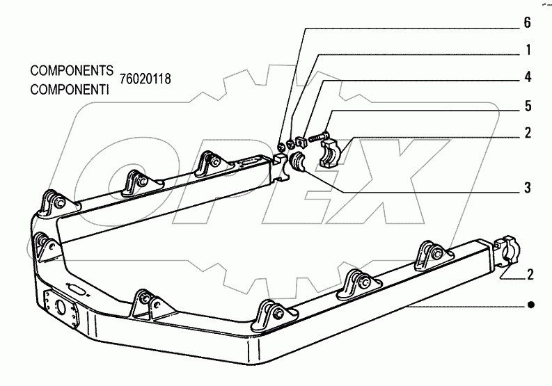 C­FRAME ­ HYDRAULIC TILT ­ OPTIONAL CODE 76035625