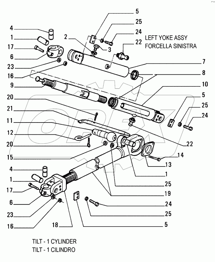 HYDRAULIC TILT ­ ANGLEDOZER (HA) ­ OPTIONAL CODE 76035621