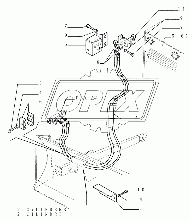 HYDRAULIC TILT ­ ANGLEDOZER (HA) ­ OPTIONAL CODE 76078427 1