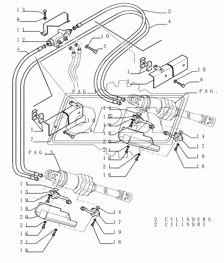 PIPING (HA) ­ HYDRAULIC TILT ­ OPTIONAL CODE 76078427