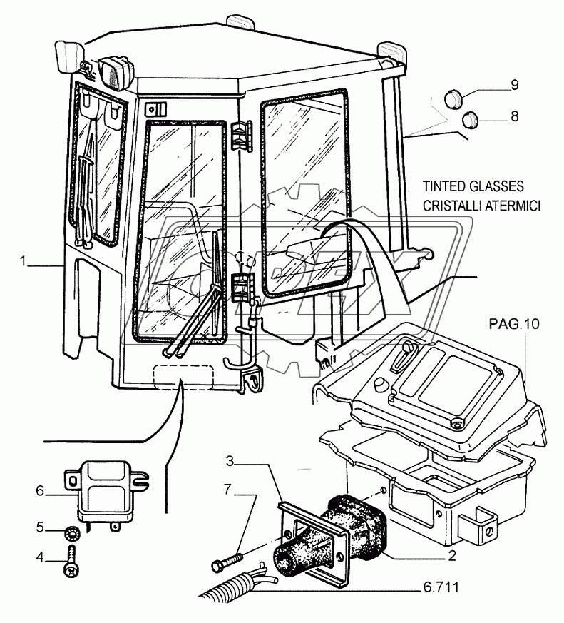 ROPS CAB ­ OPTIONAL CODE 784133051 1