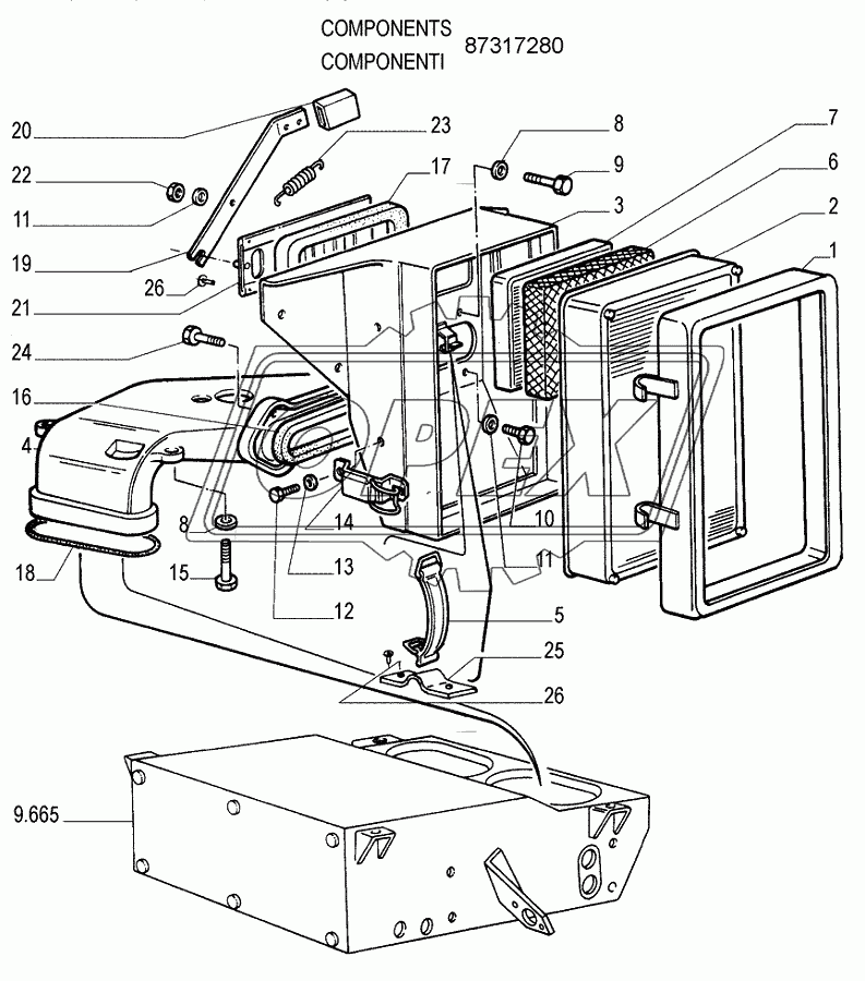 ROPS CAB ­ AIR CLEANER ­ OPTIONAL CODE 784133051