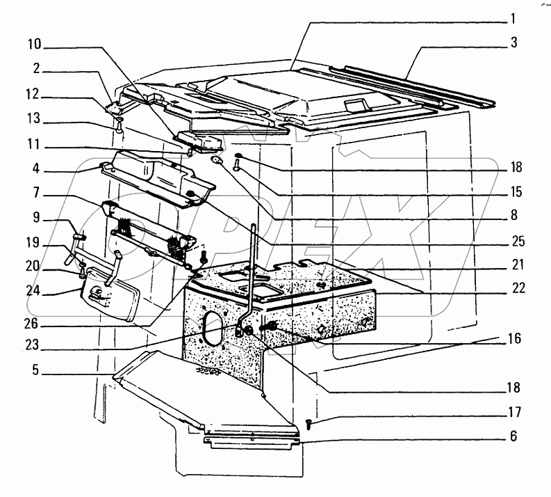 ROPS CAB ­ OPTIONAL CODE 784133051