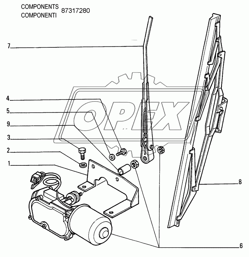 ROPS CAB ­ REAR WINDSHIELD WIPER ­ OPTIONAL CODE 784133051
