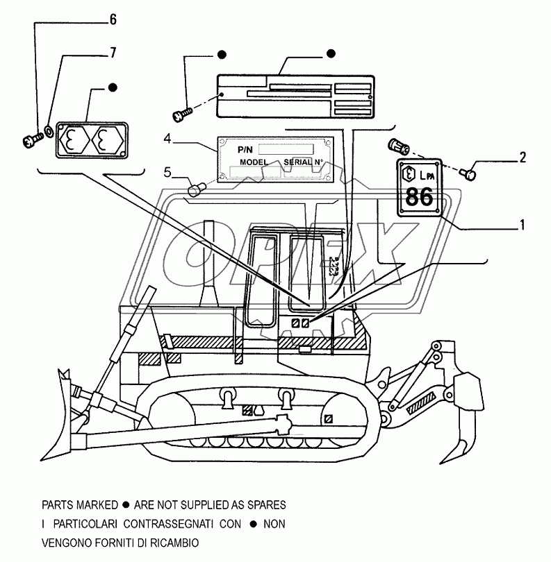 ROPS CAB ­ DECAL ­ OPTIONAL CODE 784133051