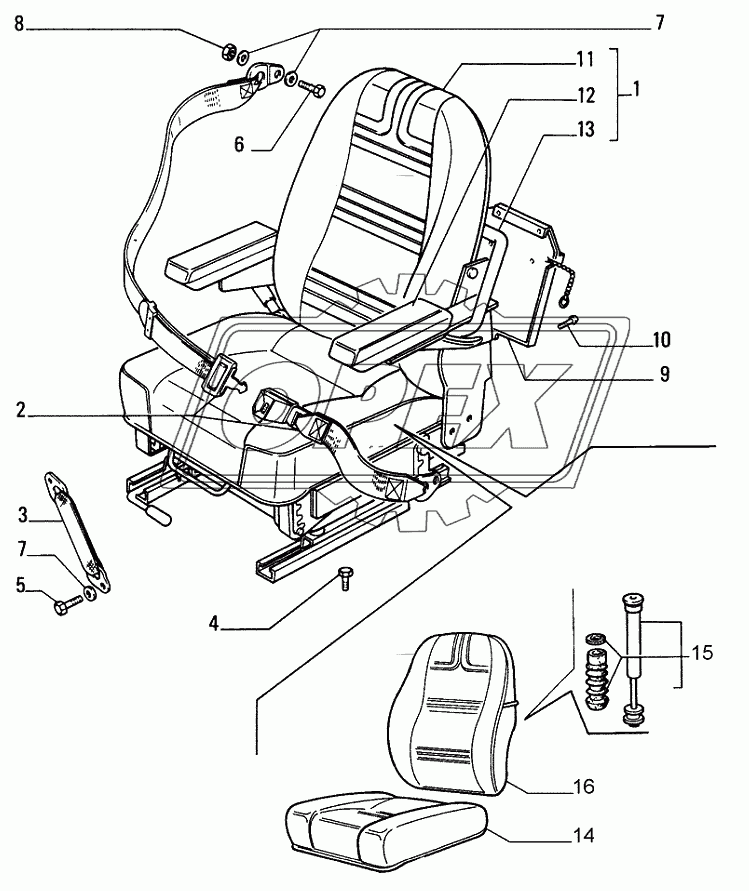 ROPS CAB ­ SUPENSION SEAT ­ OPTIONAL CODE 784133051