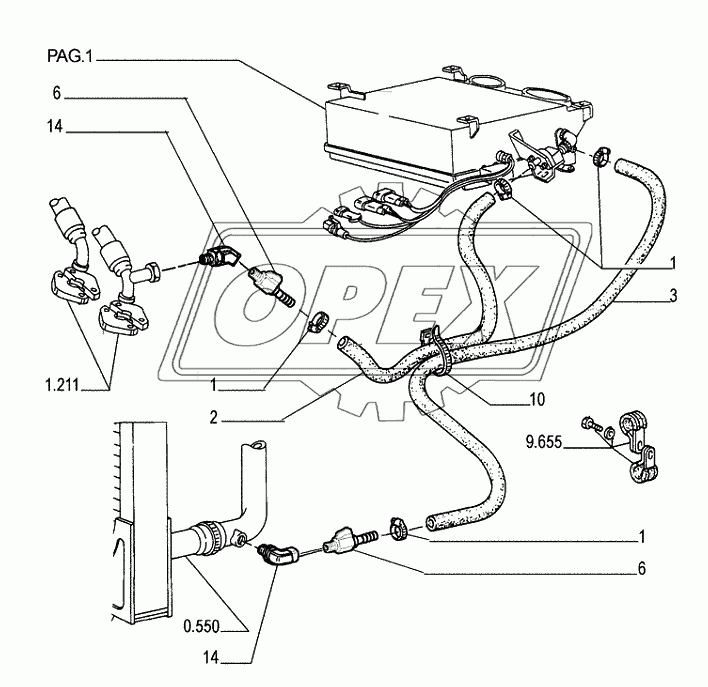 HEATER ­ PIPING ­ OPTIONAL CODE 784134011