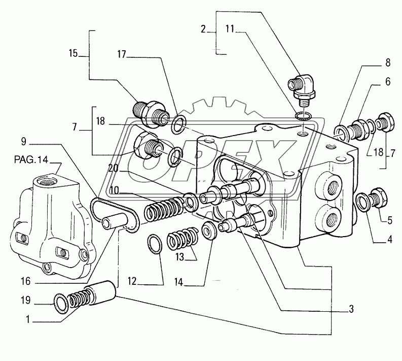 REAR TRANSMISSION ­ CONTROL VALVE 1